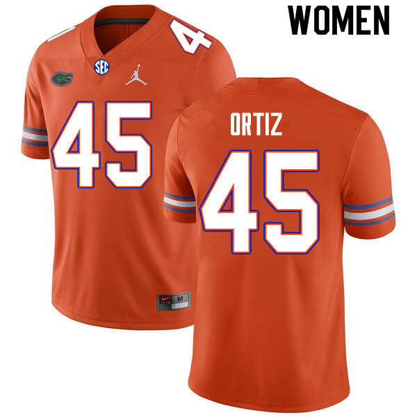 Women #45 Marco Ortiz Florida Gators College Football Jerseys Sale-Orange - Click Image to Close